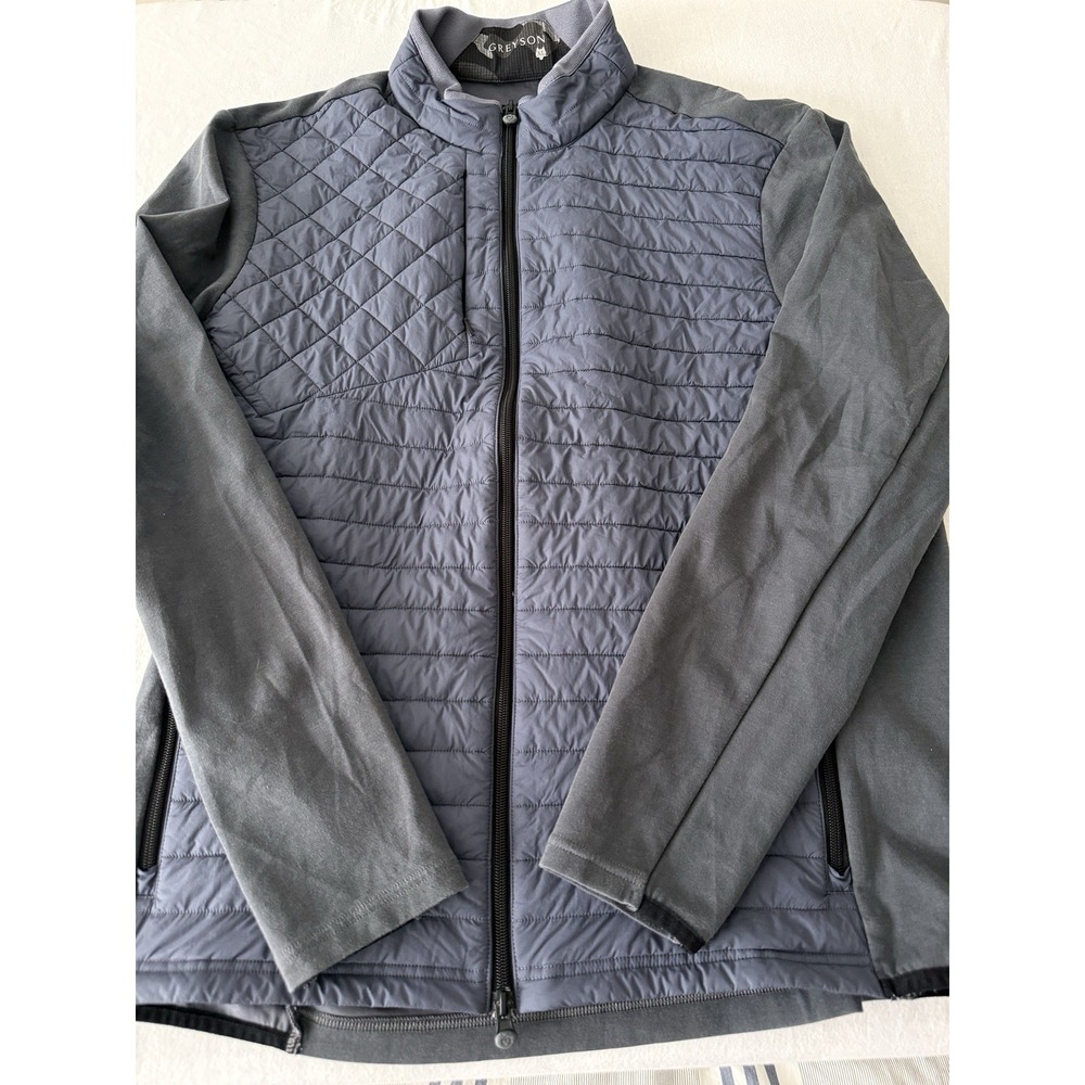 Greyson Yukon Hybrid Jacket Anthracite Mens XL Gray Full Zip Performance Golf